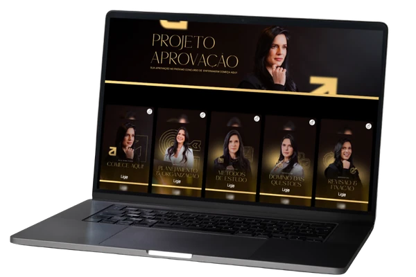 Área de membros Projeto Aprovação com módulos em destaque